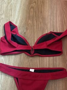 Red Off-Shoulder Bikini Set