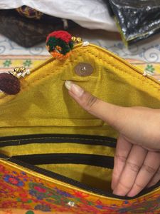 Boho Embroidered Clutch Bag