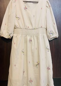 Chic White Embroidered Beach Dress
