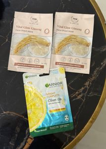 3 Face Sheet Masks Bundle