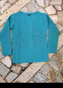 Stylish Teal Knit Sweater