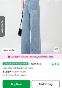 Brand New Newme Asia Wide Legged Jeans