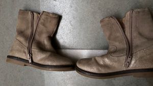 Metallic Brown Faux Leather Bow Boots(2.5-4 yrs)