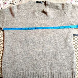 Gray V-Neck Sweater
