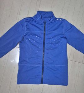 Blue Track Jacket with Sparkles