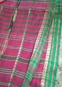 New Fancy Cotton Saree Attached फॉल