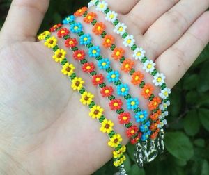 Sunflower Beaded Bracelet Set - Pack Of 5
