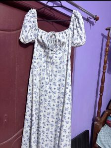 Floral Print Maxi Dress with Slit