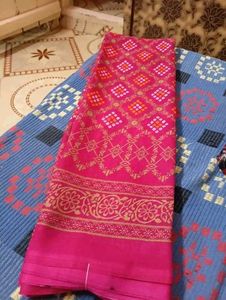 Vibrant Pink Ethnic Saree