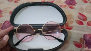 Pink Tinted Round Sunglasses