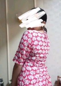 Stylish Pink Floral Print Kurta