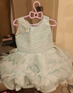 Girls Baby Blue Party Dress