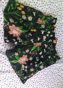 Floral Print High-Waisted Shorts