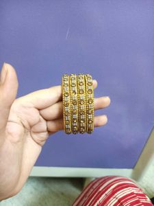 Elegant Beaded Bangle Set