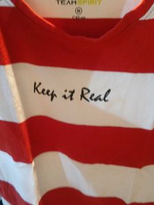 Red &amp; White Striped T-Shirt