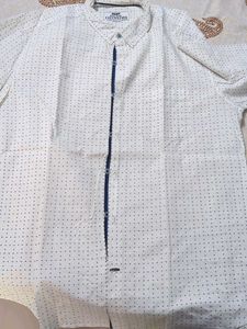 Men's White Printed Shirt