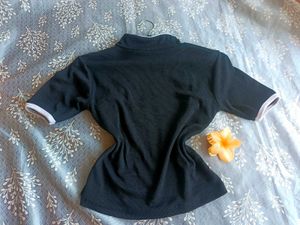 Chic Black Top with Mandarin Collar