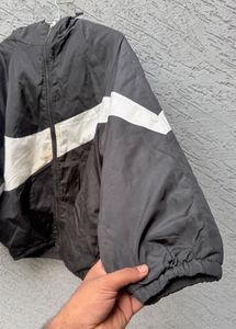 Black &amp; White Windbreaker Jacket