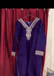 Embroidered Purple Kurta