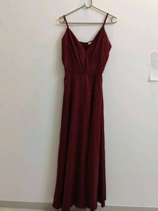New Maroon Long Dress