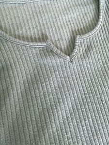 Ribbed V-Neck Top