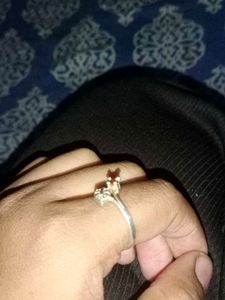 Elegant Silver Ring with Gemstones (real 6gm silve