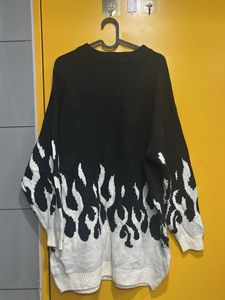 Black Flame Knit Sweater