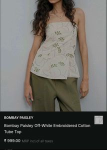 Bombay Paisley Tube Top