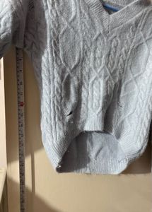 V neck powder blue Sweater