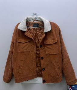 Brown Corduroy Sherpa Jacket