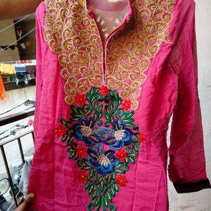 Full embellished pink Kurta