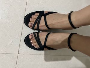 Black Strappy Heels. Size - 35