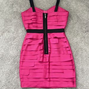 couture Pink bandage Mini Dress