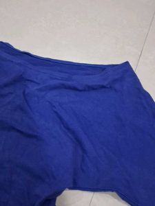 Blue "Sweet Girls" Graphic Tee (Off shoulder top)