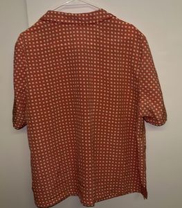 Retro Polka Dot Button-Up Shirt