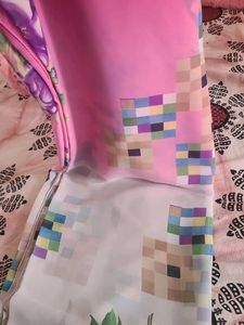 Beautiful Pink &amp; Grey Floral Saree