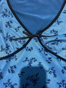 Blue Floral Mini Dress