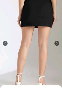 Chic Black Wrap Mini Skirt
