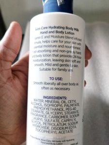 Avon hydrating body milk lotion.