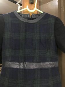 Dark green checkered dress (Bust-30/32) Length- 32