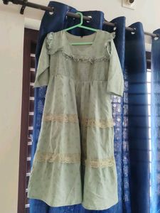 Light Green Smocked Tiered Maxi Dress