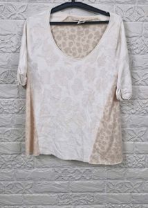 Comfy Beige Leopard Print T-shirt