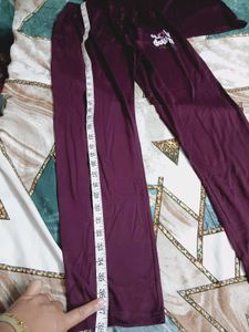 Maroon "Slow Down" T-Shirt &amp; Pants Set