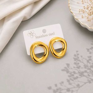 Chunky Gold Geometric Hoop Earrings