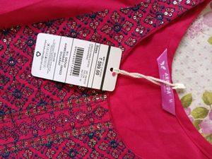 Vibrant Pink Embellished Kurta