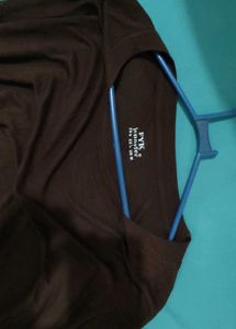 Brown Cropped Long Sleeve Top
