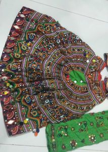 heavy garba dress Embroidered Lehenga Choli Set