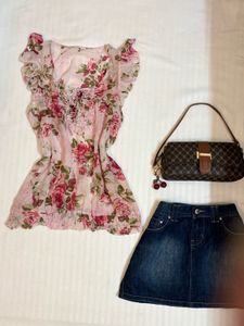 Coquette Floral Babydoll Top