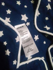 Cozy Star Print Pajama Top