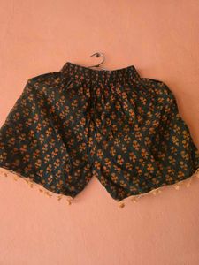 Boho Print Shorts with Tassel Detail
